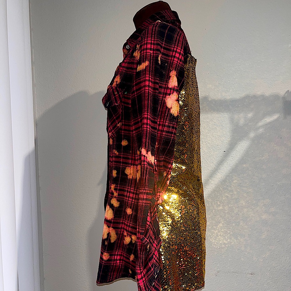 Flanel Bleached Sequenced Blouse - image 1